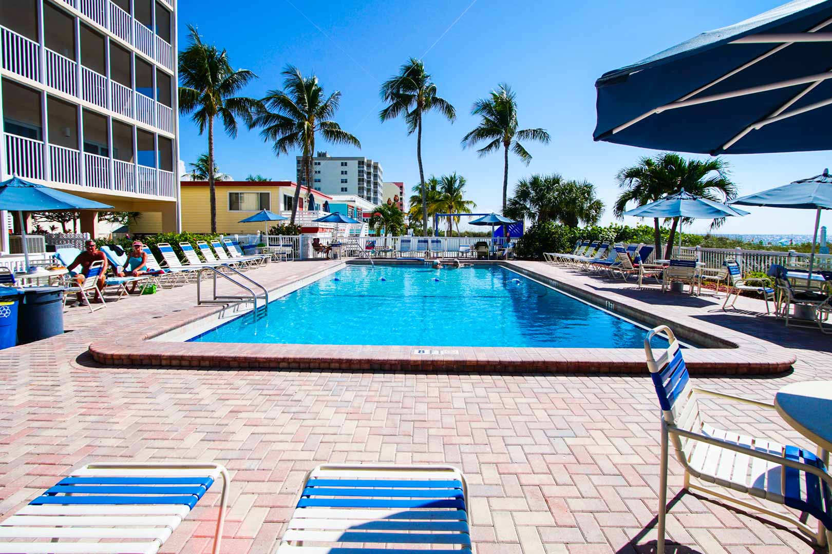 A clean crisp pool at VRI's Windward Passage Resort in Fort Myers Beach, Florida.